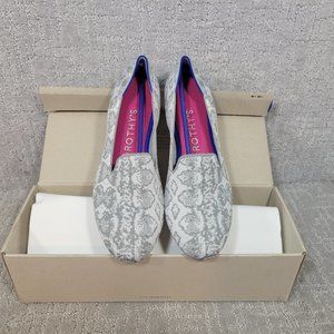 Rothy's The Loafer Women's Size US 8 Ivory Gray Slip On Flat Comfort Shoes